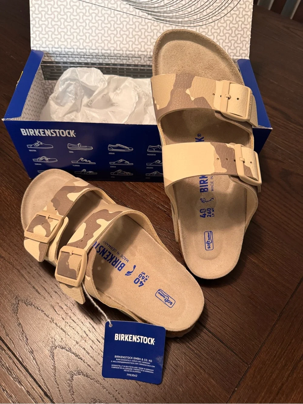 Birkenstock Arizona Sandal in Beige Camouflage